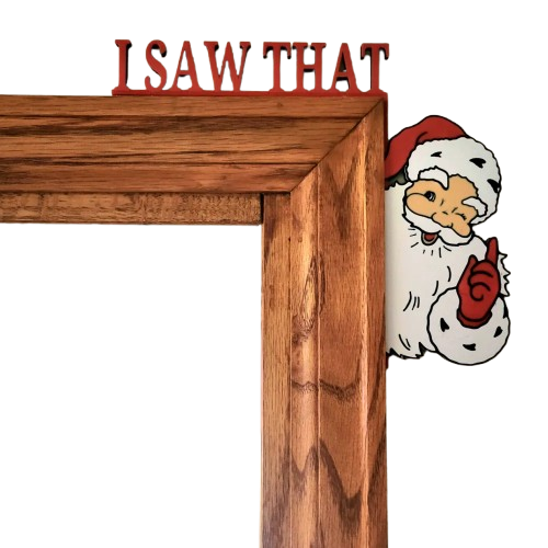 Door Corner Decor - Santa "I Saw That"
