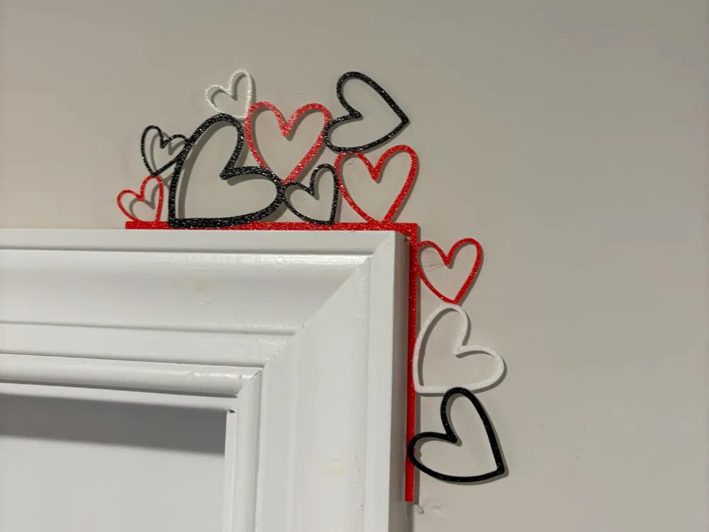 Valentines day heart door corner decoration