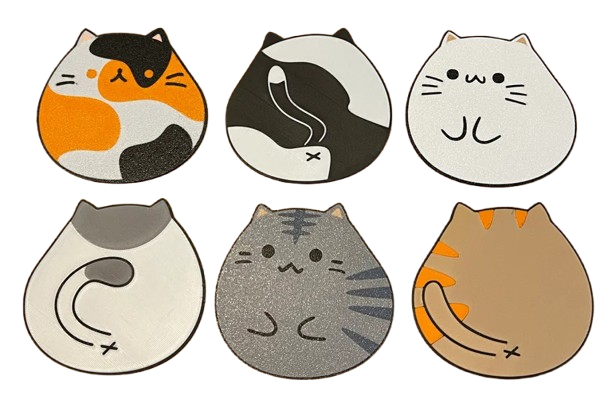 Funny Chubby cats coasters