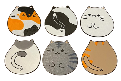 Funny Chubby cats coasters