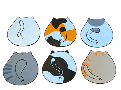 Funny Chubby cats coasters