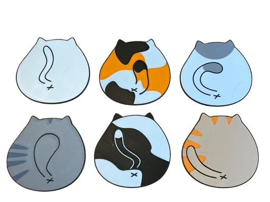 Funny Chubby cats coasters