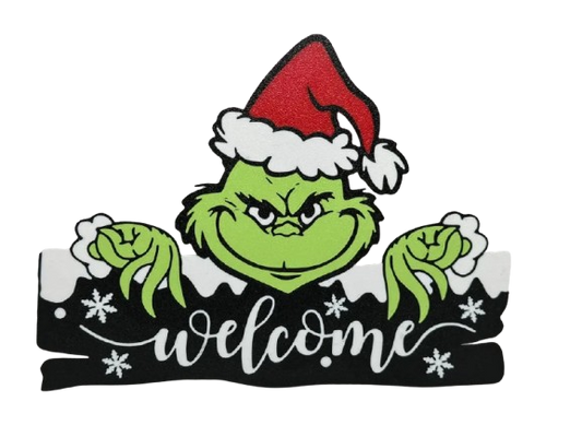 Grinch Welcome Sign