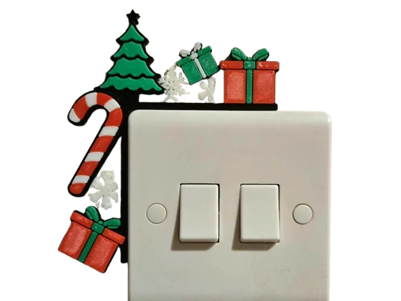 Christmas Tree Light Switch Corner Decor