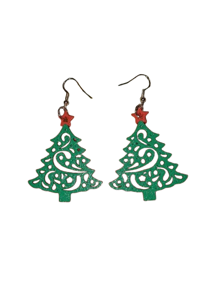 Christmas tree earrings