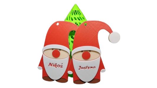 Christmas Santa ornament - Custom name