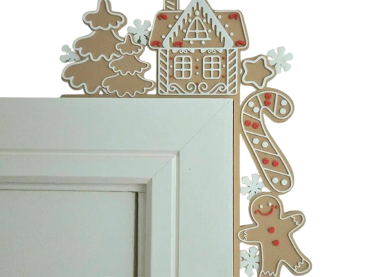 Gingerbread Christmas Door Corner