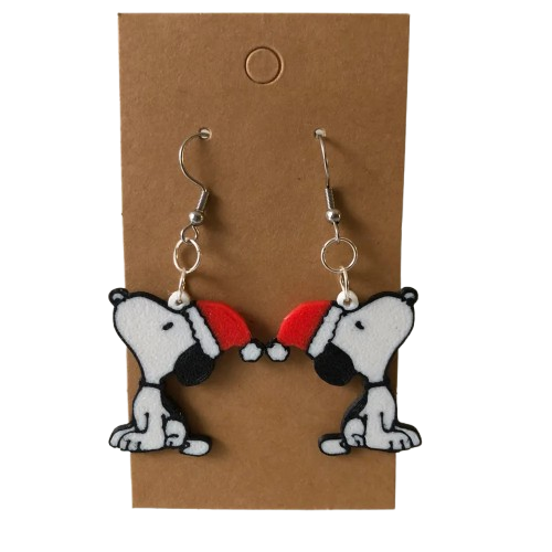 Snoopy Christmas earrings