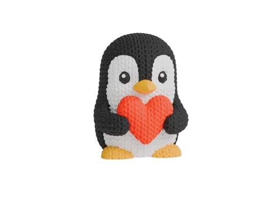 Knitted Valentine's Day Penguin