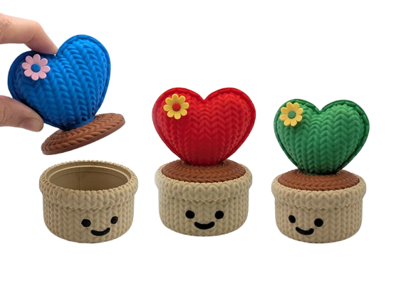 Knitted Love Cactus Pot