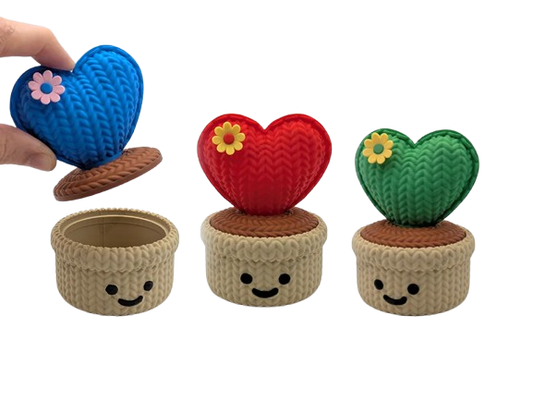 Knitted Love Cactus Pot
