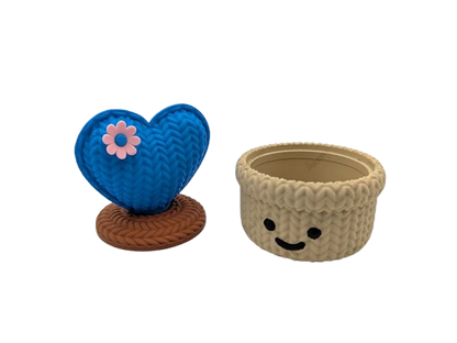 Knitted Love Cactus Pot