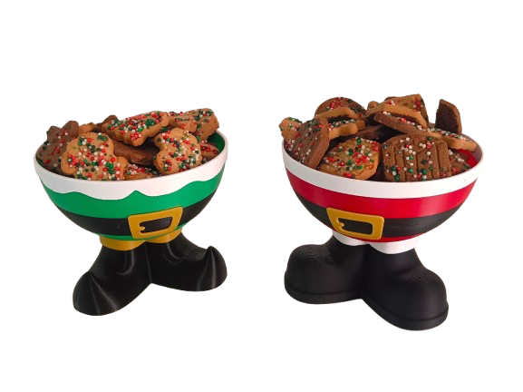 Christmas Feet Bowl - Santa, Elf