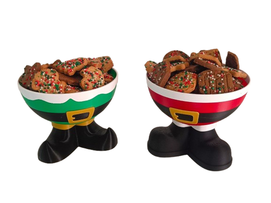 Christmas Feet Bowl - Santa, Elf