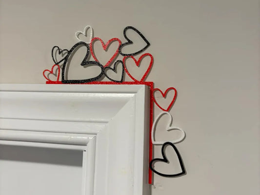 Valentines day heart door corner decoration